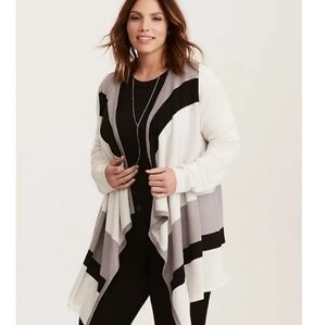 Torrid Bold stripe drape Sweater